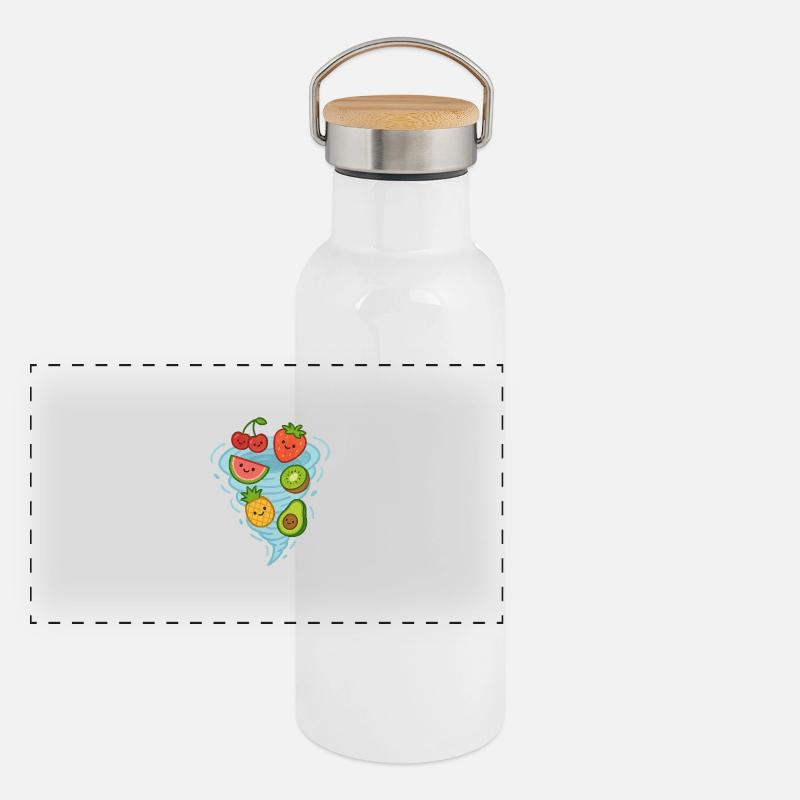 Fruit Mix Panoramic Thermal Bottle with Bamboo Lid