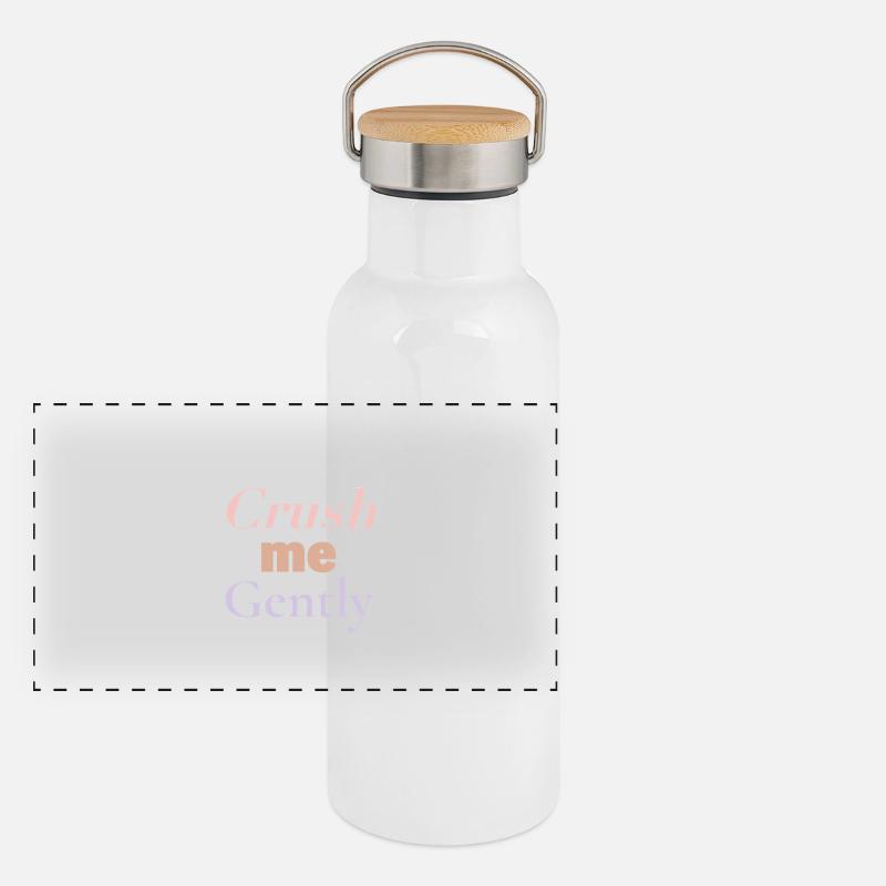 CRUSH - crush me gently Panorama Thermosflasche mit Bambusdeckel