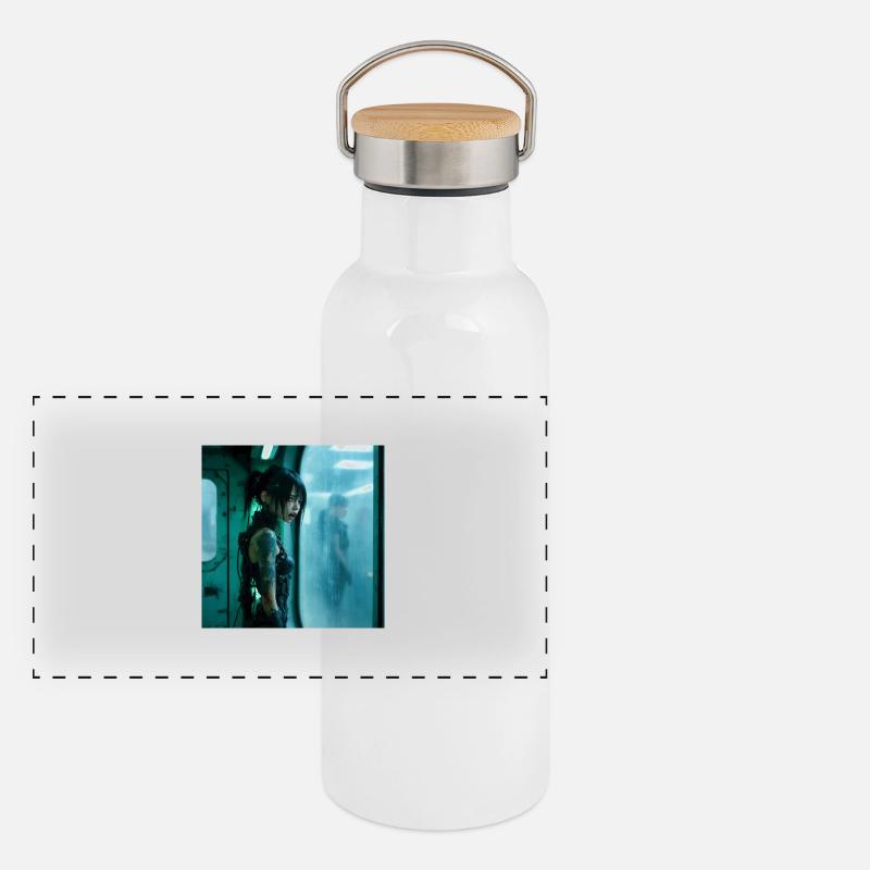 N-dless Nights : Cyborg capturé Gourde isotherme avec bouchon en bambou