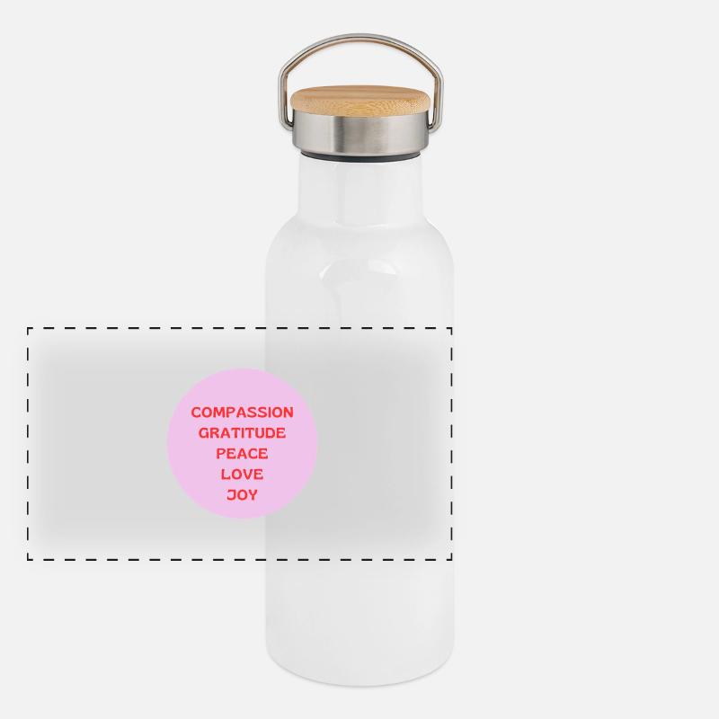 Panorama Thermosflasche mit Bambusdeckel