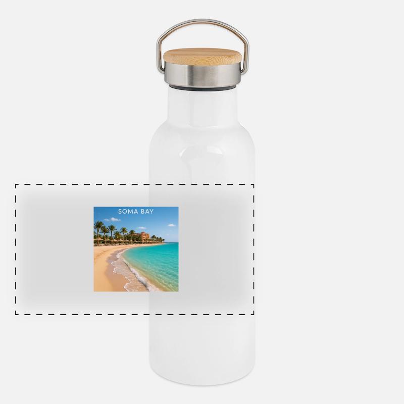 Égypte Baie de Soma Gourde isotherme avec bouchon en bambou