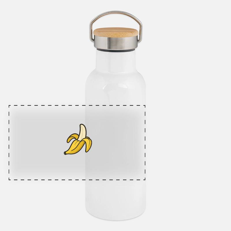 Panorama Thermosflasche mit Bambusdeckel