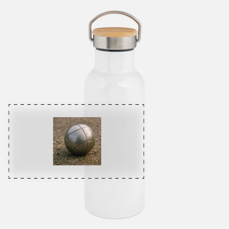 Sport - Boule Gourde isotherme avec bouchon en bambou
