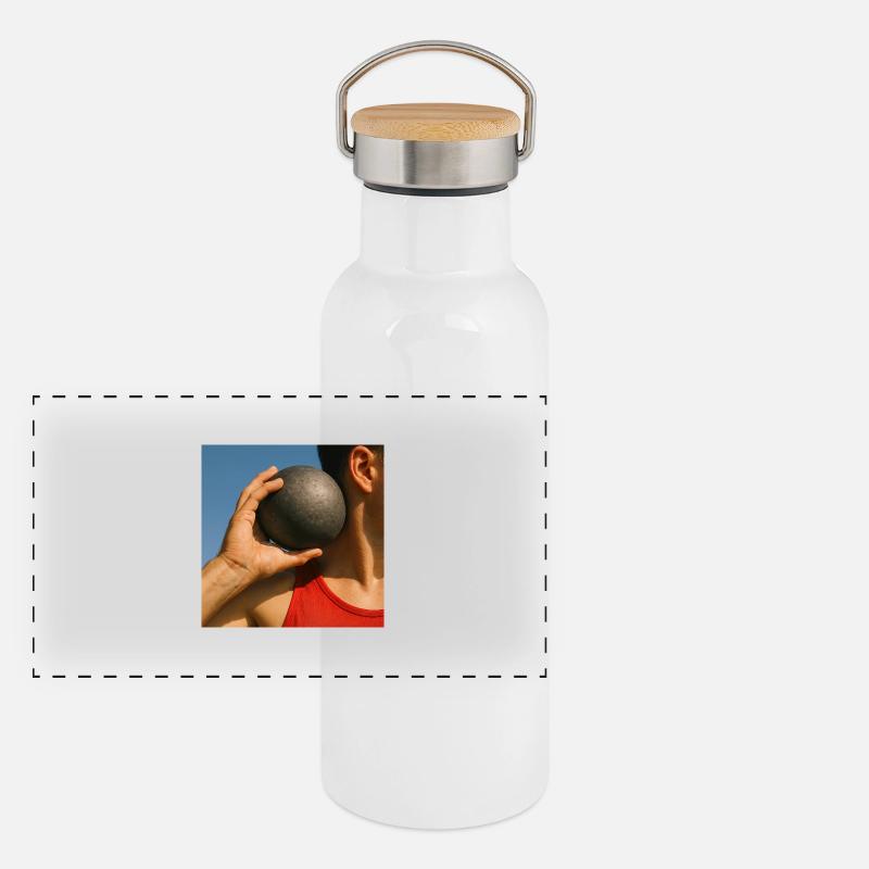 Sport - Lancer du poids Gourde isotherme avec bouchon en bambou