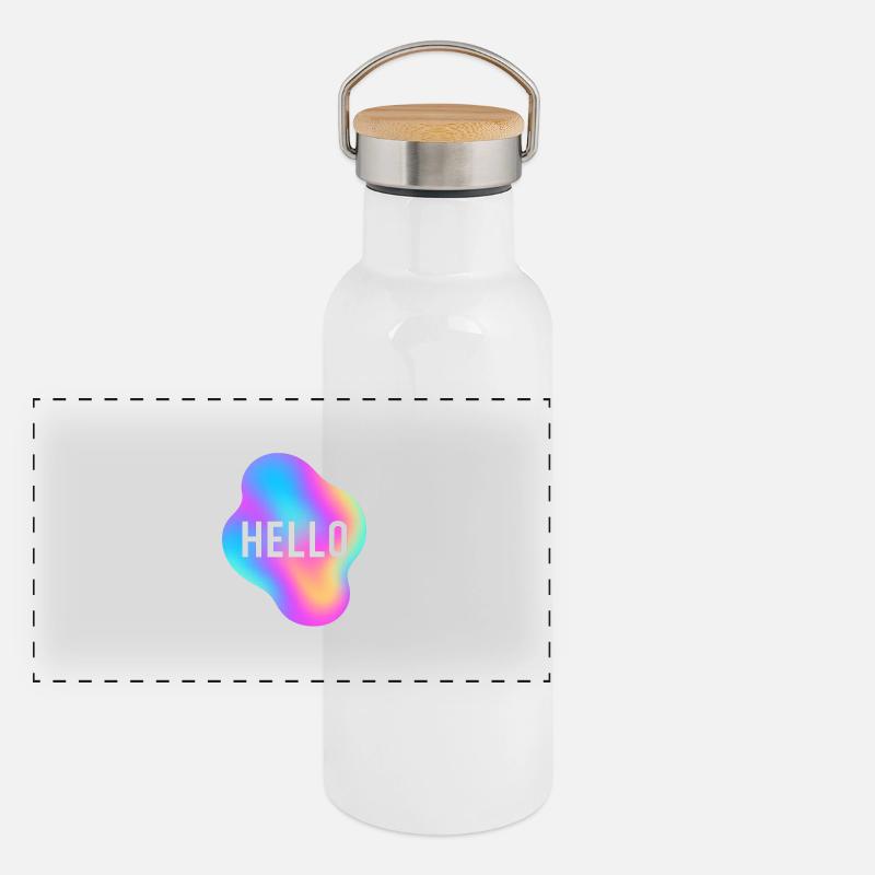 Hello Panorama Thermosflasche mit Bambusdeckel