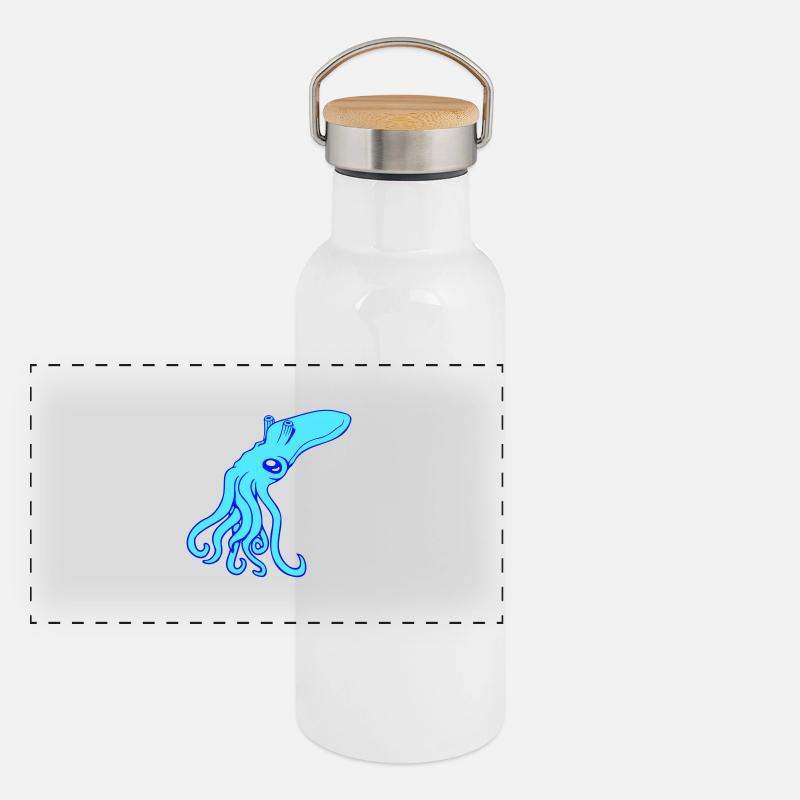 Pieuvre, Pieuvre, Pieuvre, Céphalopode, Calmar géant Gourde isotherme avec bouchon en bambou