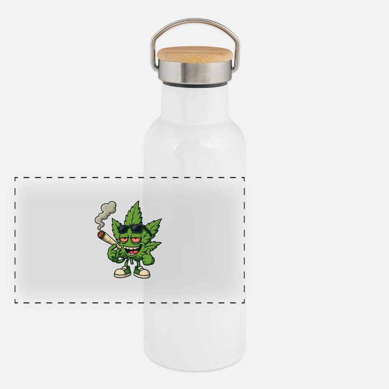 Dr. Greenhit Panorama Thermosflasche mit Bambusdeckel
