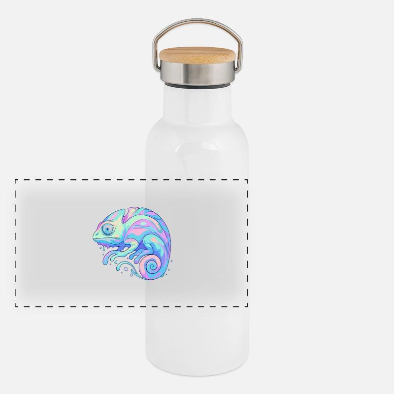 Pastel Chameleon Panoramic Thermal Bottle with Bamboo Lid