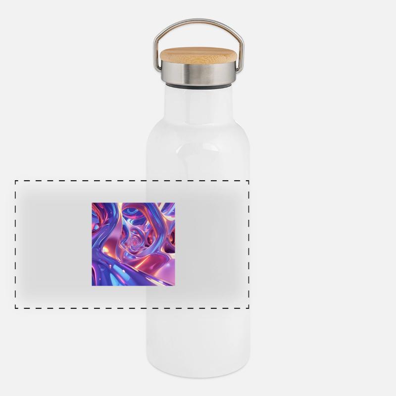 Kunst Panorama Thermosflasche mit Bambusdeckel