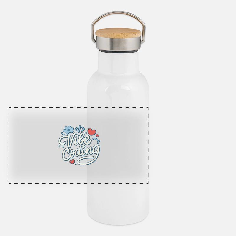 Panorama Thermosflasche mit Bambusdeckel