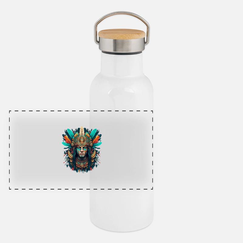 Chieftain portrait Panoramic Thermal Bottle with Bamboo Lid