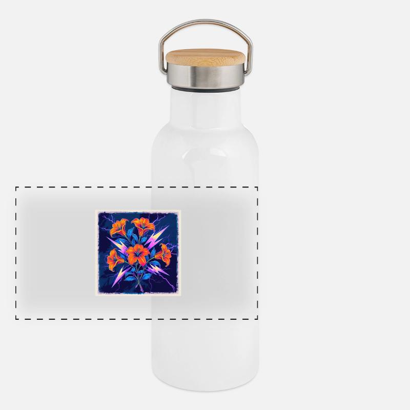 Fleur Gourde isotherme avec bouchon en bambou