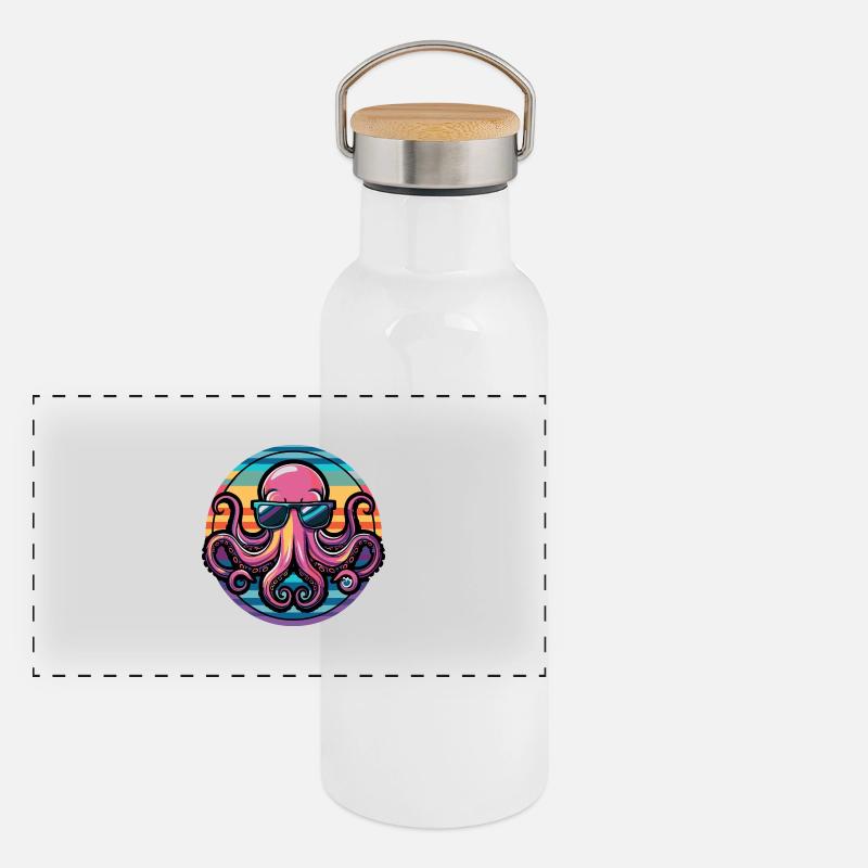 Octopus Cool BD Gourde isotherme avec bouchon en bambou