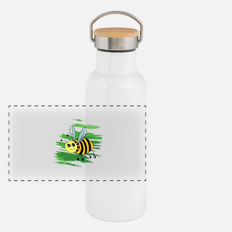 Insecte Gourde isotherme avec bouchon en bambou