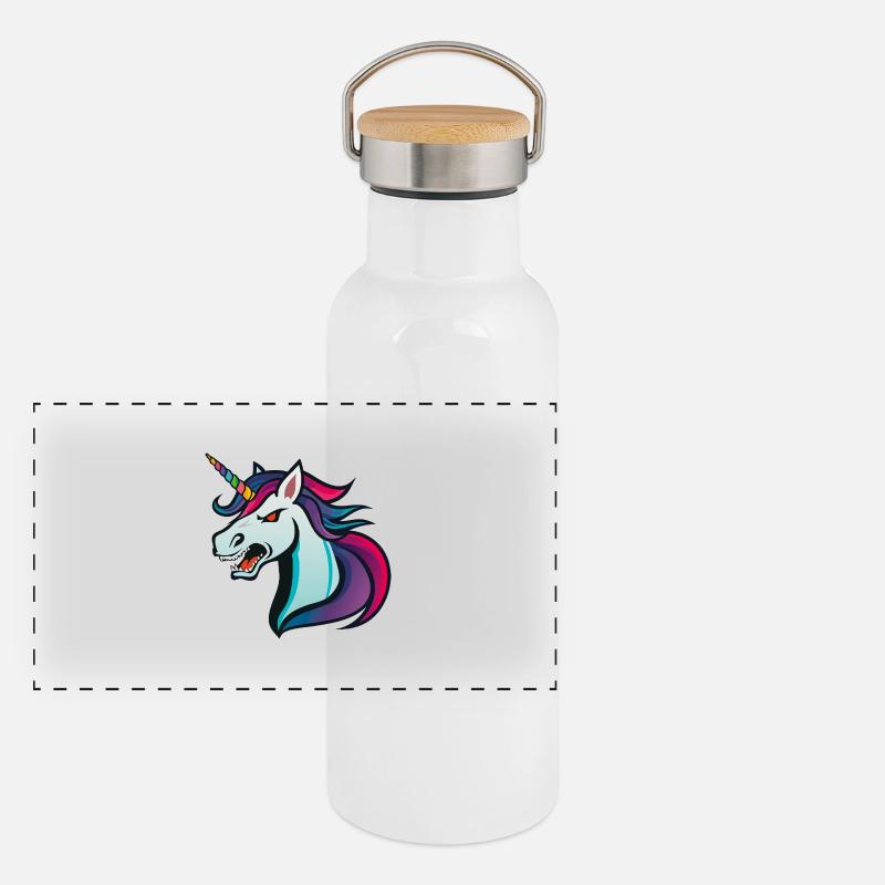 Unicorn Evil Panoramic Thermal Bottle with Bamboo Lid