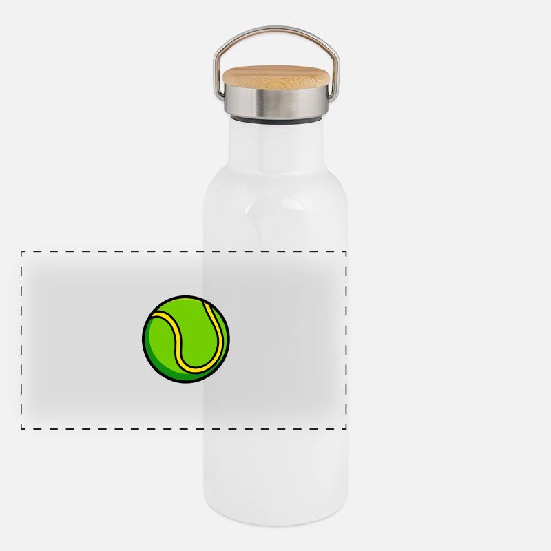 tennisball Panorama Thermosflasche mit Bambusdeckel