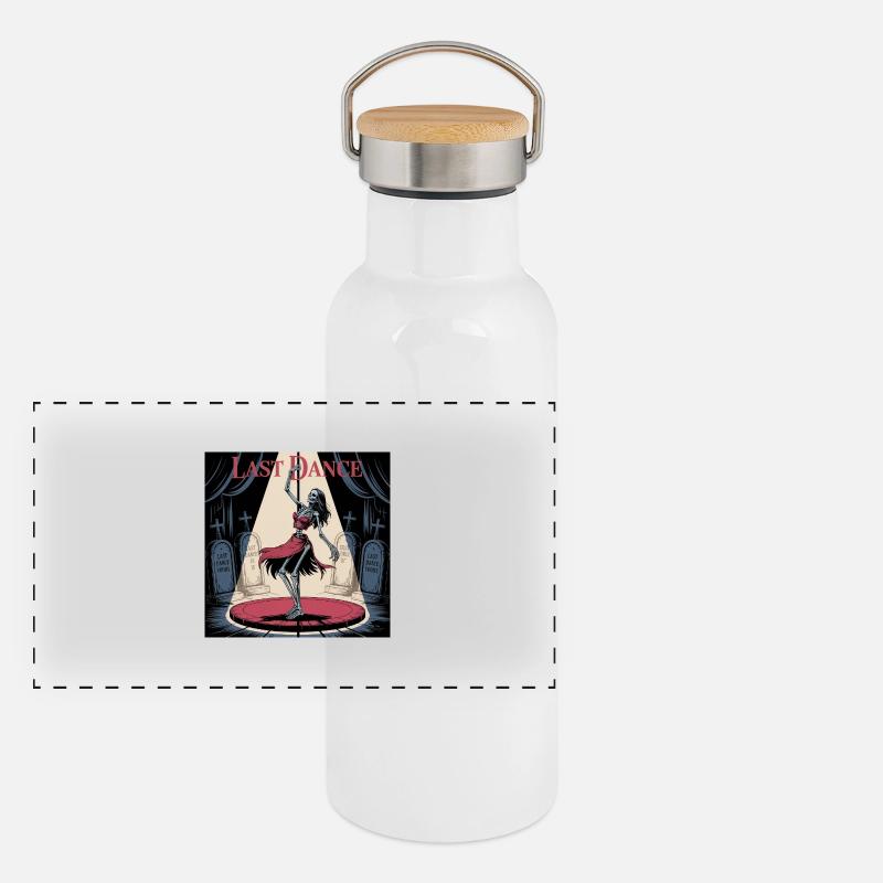 Drôle de design d’un gogo dancer Gourde isotherme avec bouchon en bambou