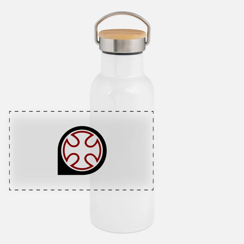 Croix celtique Gourde isotherme avec bouchon en bambou