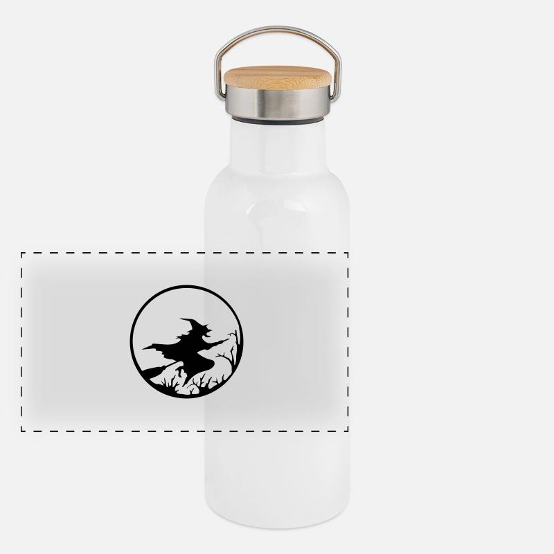 hexe Panorama Thermosflasche mit Bambusdeckel