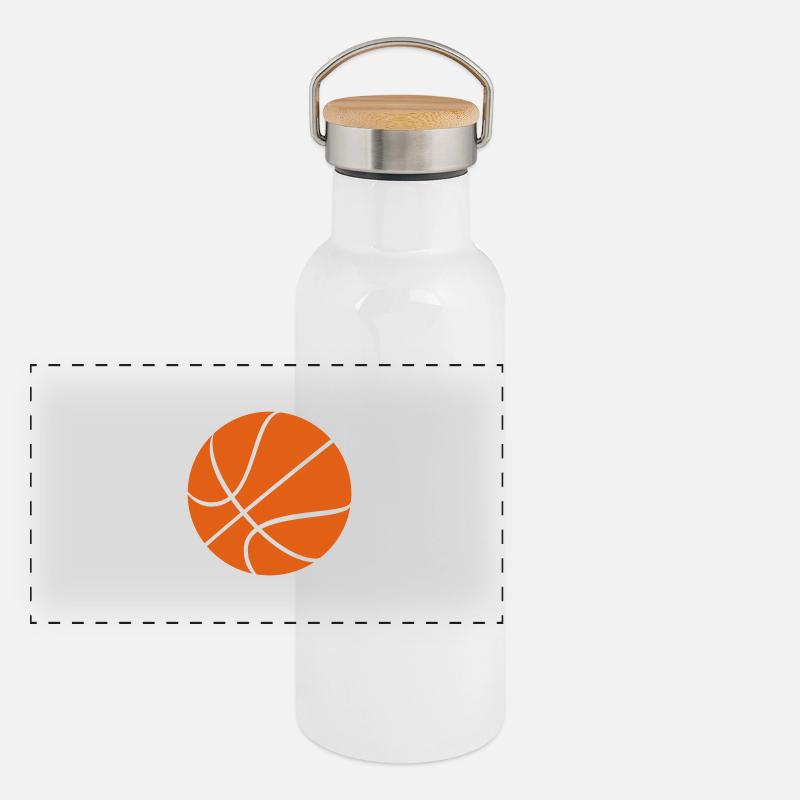 ballon de basket Gourde isotherme avec bouchon en bambou