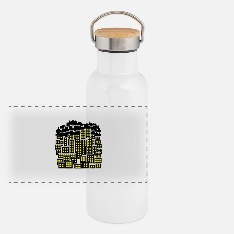 City Panoramic Thermal Bottle with Bamboo Lid