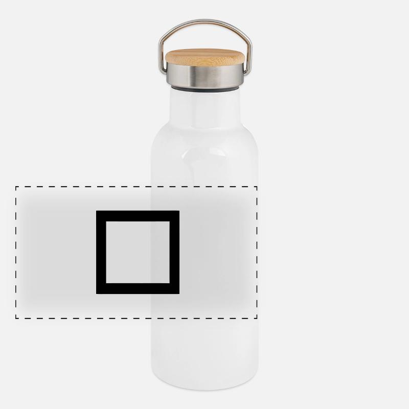 rechteck Panorama Thermosflasche mit Bambusdeckel
