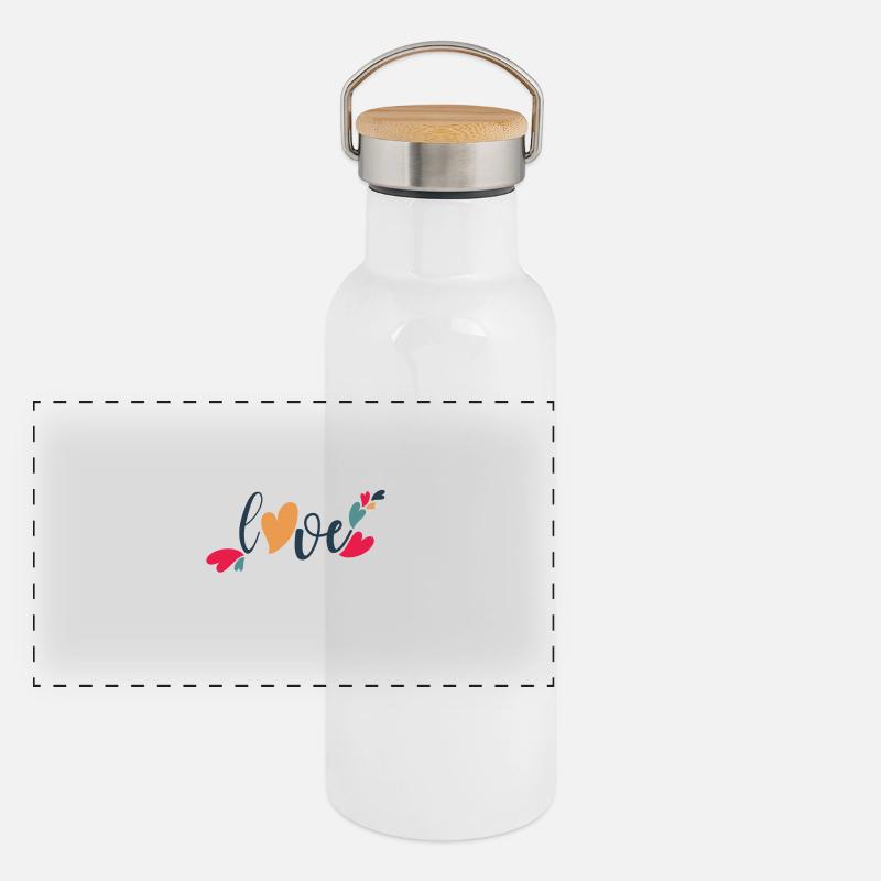 love Panorama Thermosflasche mit Bambusdeckel