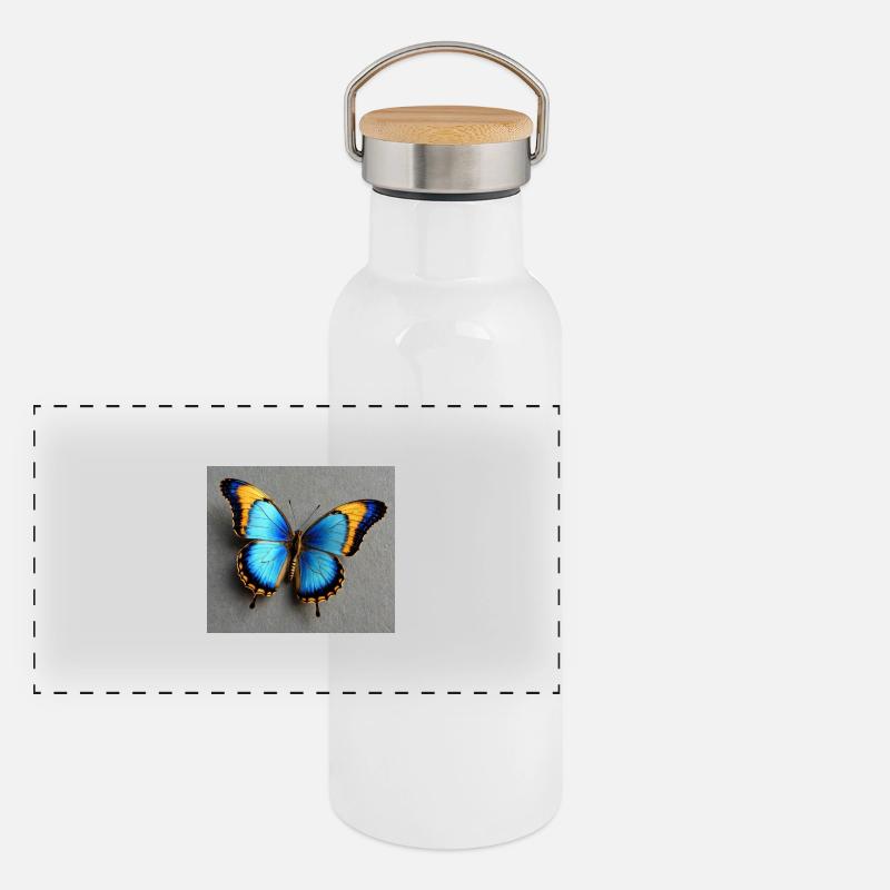 Papillon Panorama Thermosflasche mit Bambusdeckel
