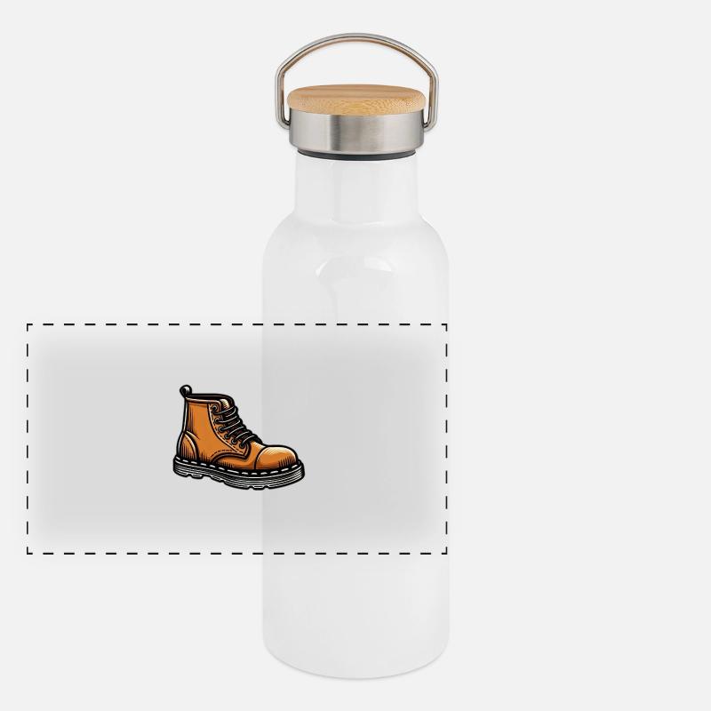 Boots in brown Panoramic Thermal Bottle with Bamboo Lid