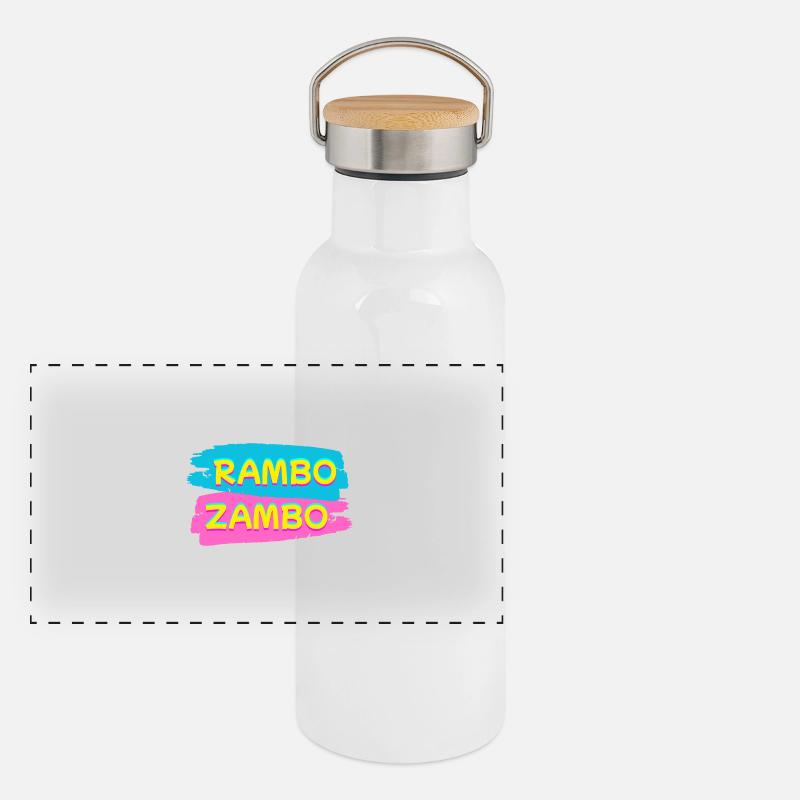 RAMBO ZAMBO Panorama Thermosflasche mit Bambusdeckel