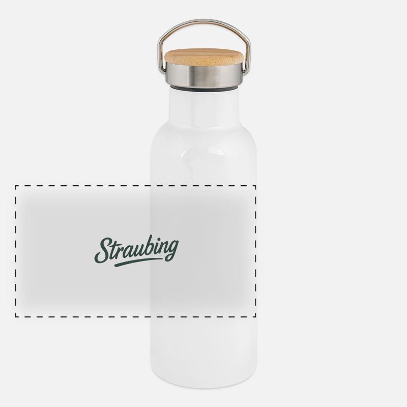 Straubing Panorama Thermosflasche mit Bambusdeckel