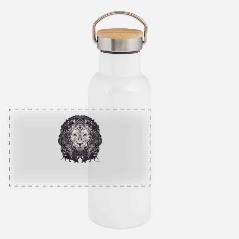 Leo Zodiac Panoramic Thermal Bottle with Bamboo Lid