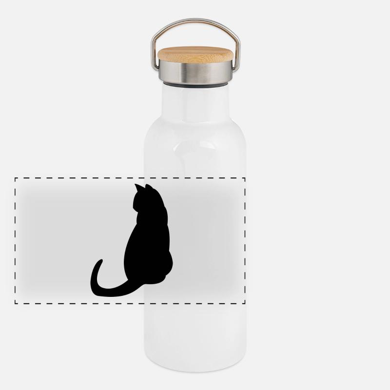 Les chats sont Grand Gourde isotherme avec bouchon en bambou