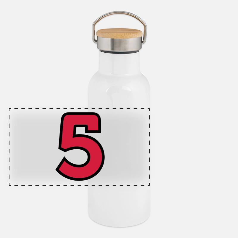 Sport Number 5 Five Panoramic Thermal Bottle with Bamboo Lid