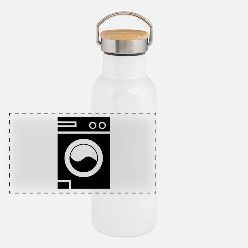 Washing machine Panoramic Thermal Bottle with Bamboo Lid