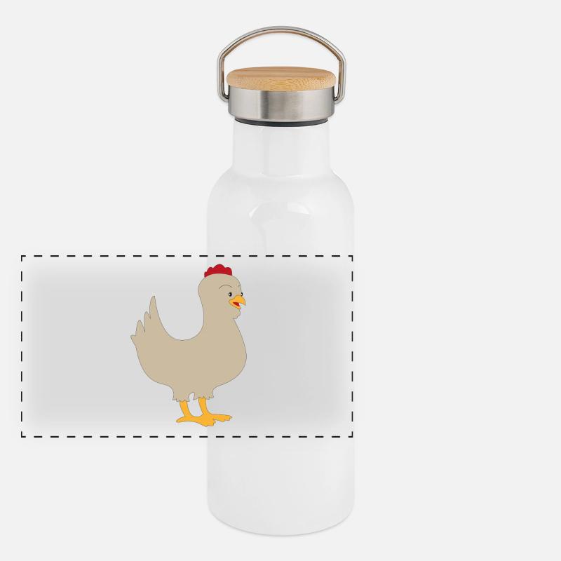 poulet Gourde isotherme avec bouchon en bambou