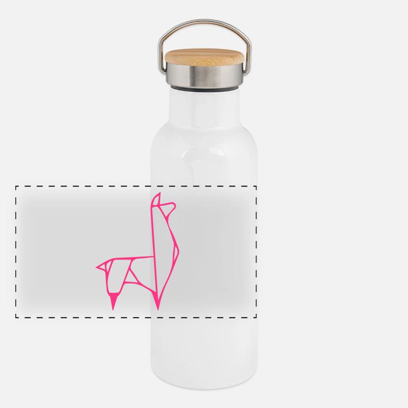 lama Gourde isotherme avec bouchon en bambou