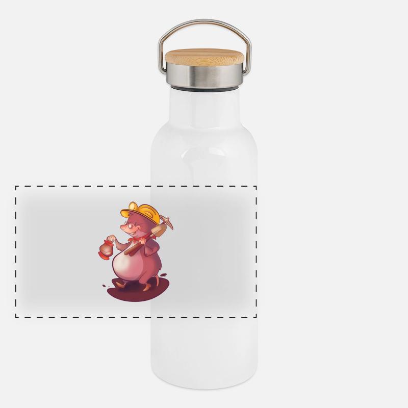 Mole métro Gourde isotherme avec bouchon en bambou