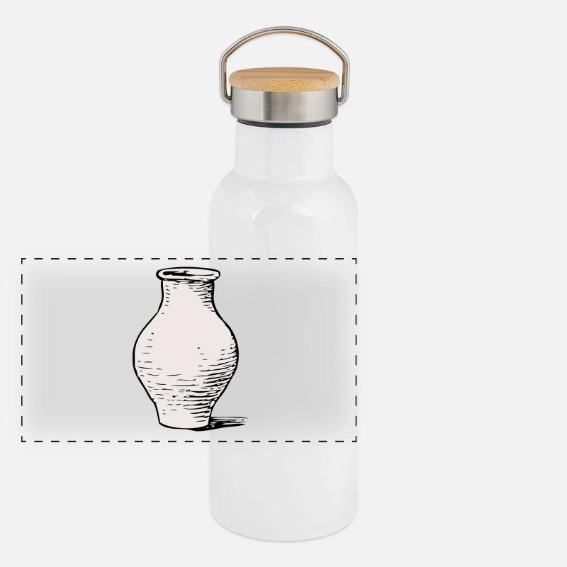 Panorama Thermosflasche mit Bambusdeckel
