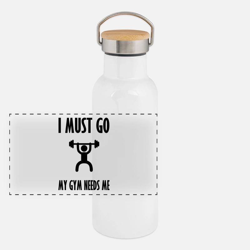 my gym needs me Panoramic Thermal Bottle with Bamboo Lid