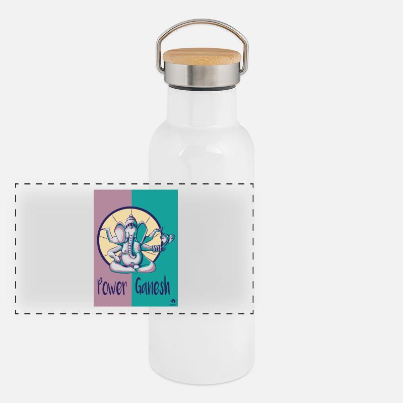 Power Ganesh Gourde isotherme avec bouchon en bambou