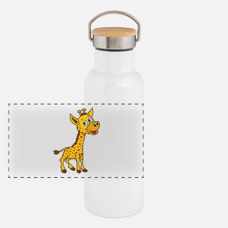 girafe Gourde isotherme avec bouchon en bambou