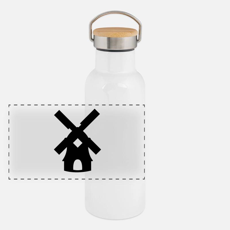 Moulin Gourde isotherme avec bouchon en bambou