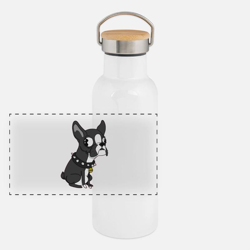 Chien Gourde isotherme avec bouchon en bambou