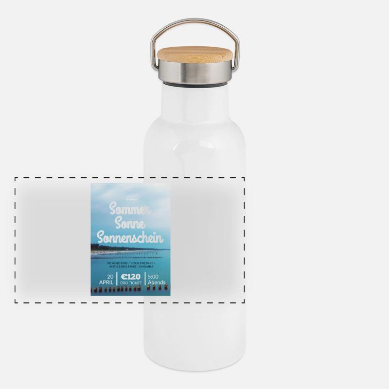 Summer vacation Germany Panoramic Thermal Bottle with Bamboo Lid