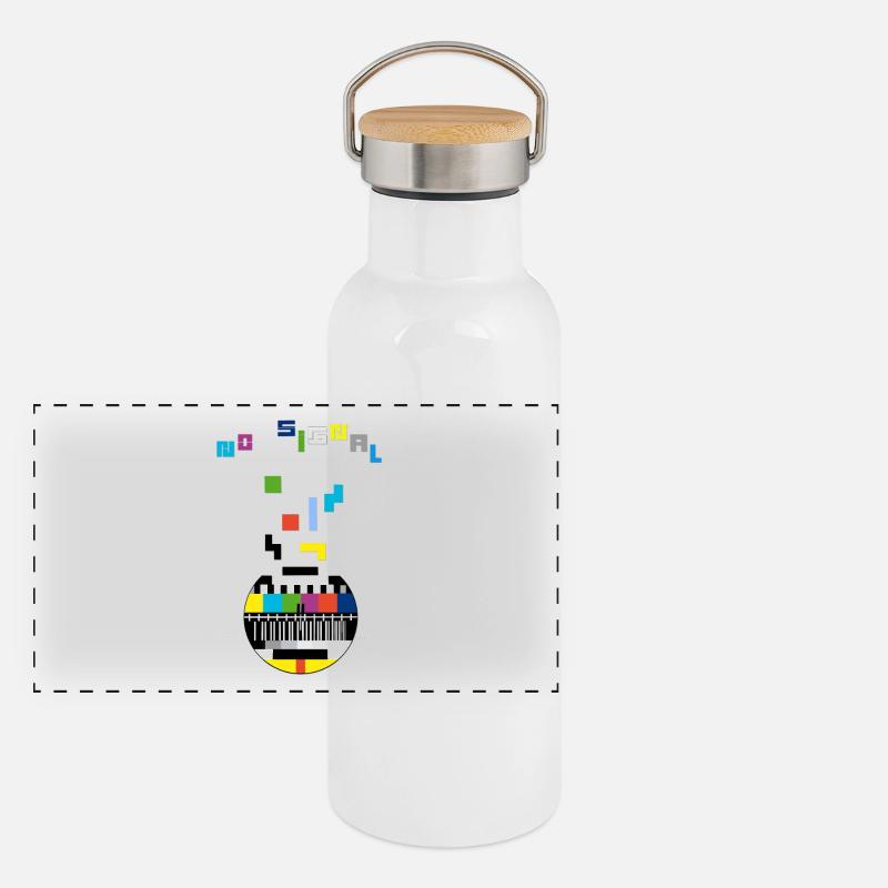 pas de signal Gourde isotherme avec bouchon en bambou