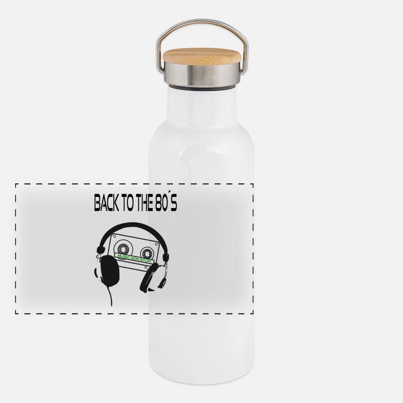 Back to the 80´s Panorama Thermosflasche mit Bambusdeckel