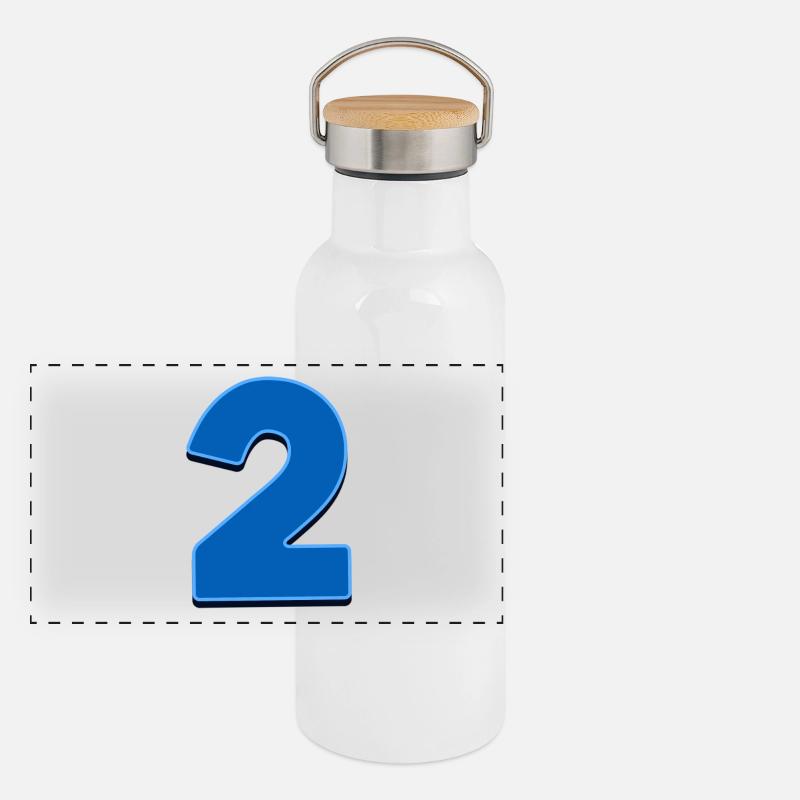2 Gourde isotherme avec bouchon en bambou