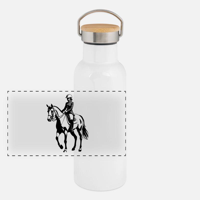 Equitation - Equine Design Gourde isotherme avec bouchon en bambou