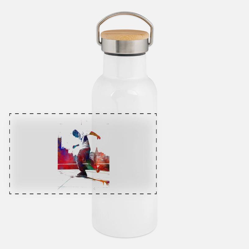 Sport breakdancer Panoramic Thermal Bottle with Bamboo Lid